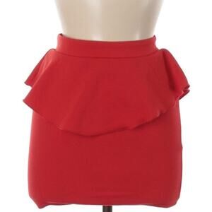 Xhilaration Red Peplum Tiered Mini Skirt